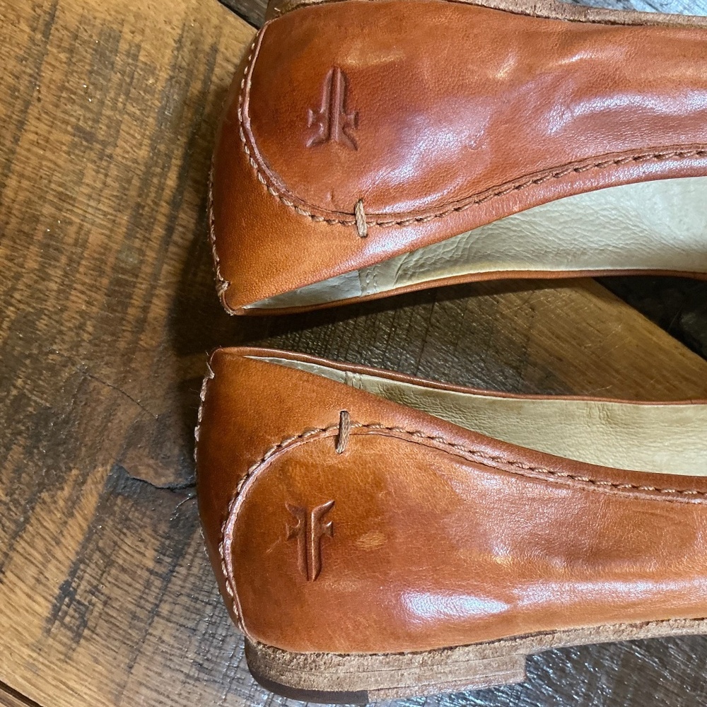 Frye Alicia Ballet Flats Brown Leather Women’s Size 7.5 - Picture 8 of 10